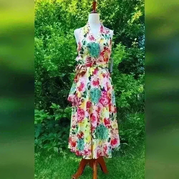 London time floral dress size 2 - Picture 2 of 13